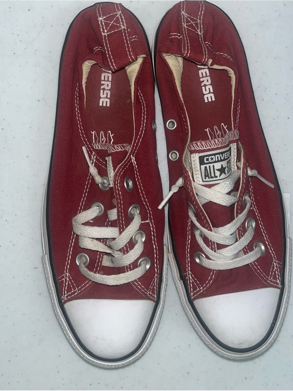 Converse Chuck Taylor All Star Shoreline Slip On Brick Red Black White Womens 10 - Picture 10 of 10